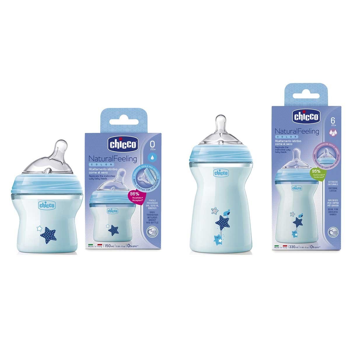 Biberón Niño 6M+ 330Ml Blue Chicco