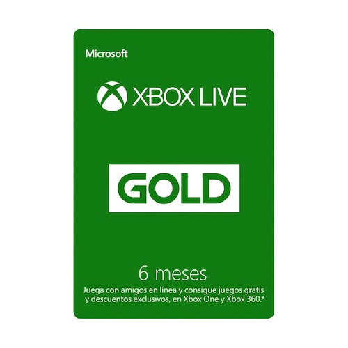 Tarjeta Xbox Live 6 Meses Mx