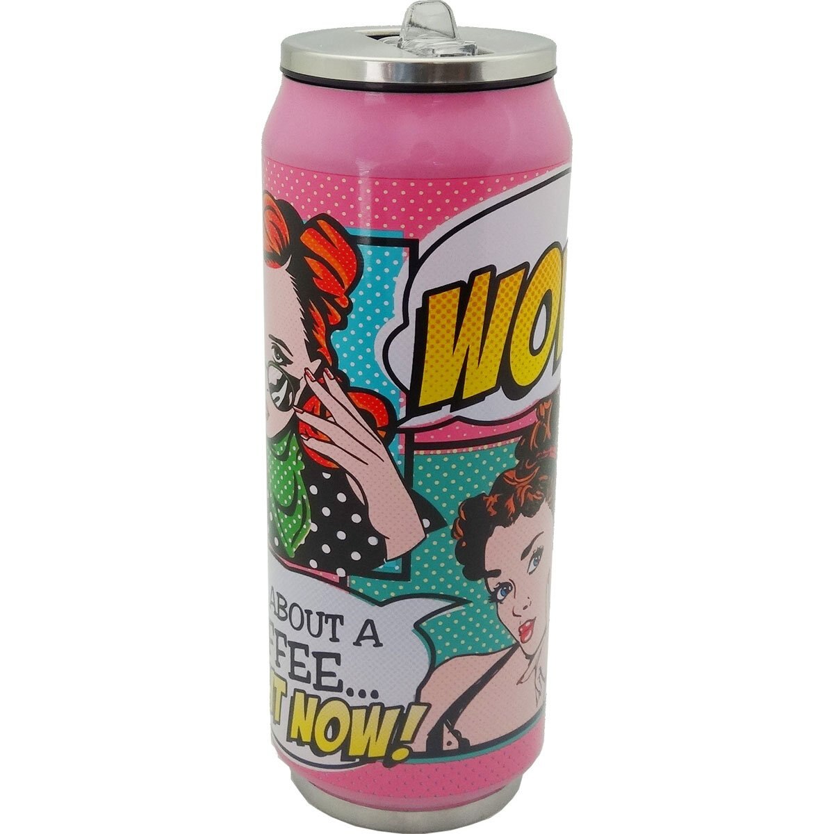 Vaso Lata Termico Acero Inox. 500Ml Pop Rosa Running