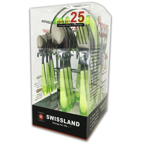 Cubiertos de 25 Piezas Verde Swissland