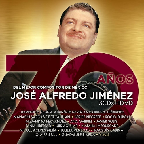 3 Cds + Dvd José Alfredo Jimenez 70 Años