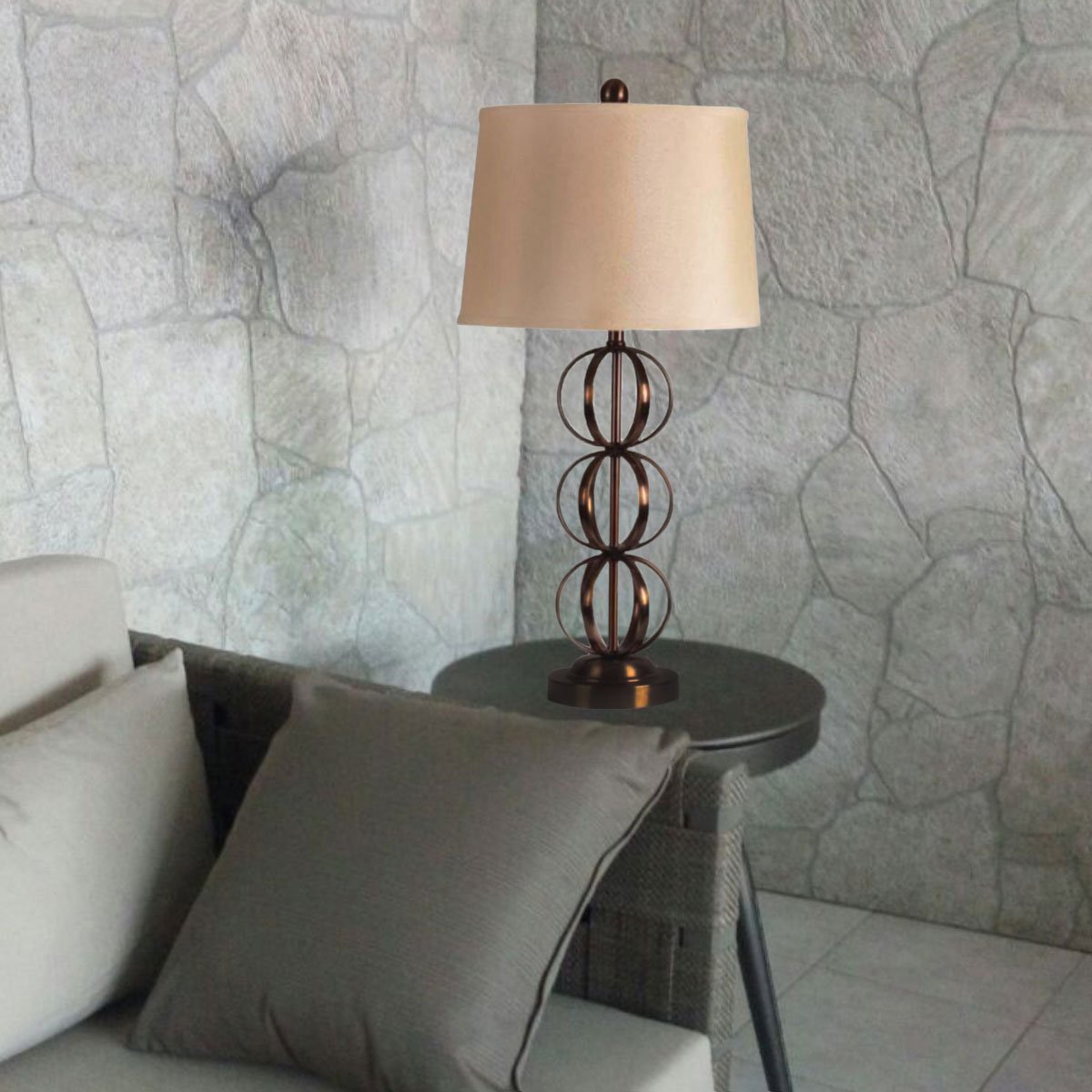 Lámpara Mesa (Alt.82 Cm.) 11344 /metal / Estilo Transicional Inter Royal