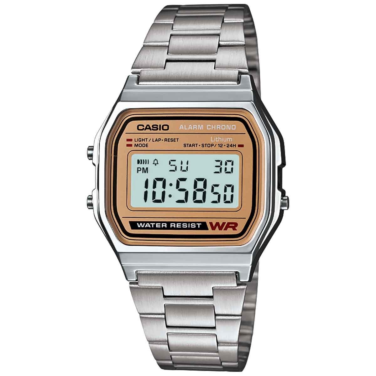 Casio - reloj digital Tamaño Mediano en color plata, para mujer, modelo  Retro LA-680WA-7DF