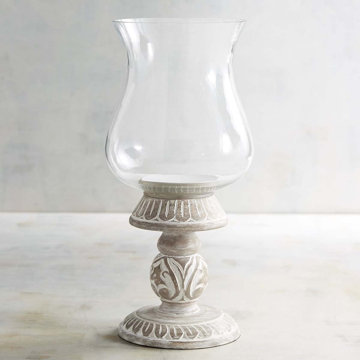 Candelero Hurricane White Carved Wood Pier 1 Imports