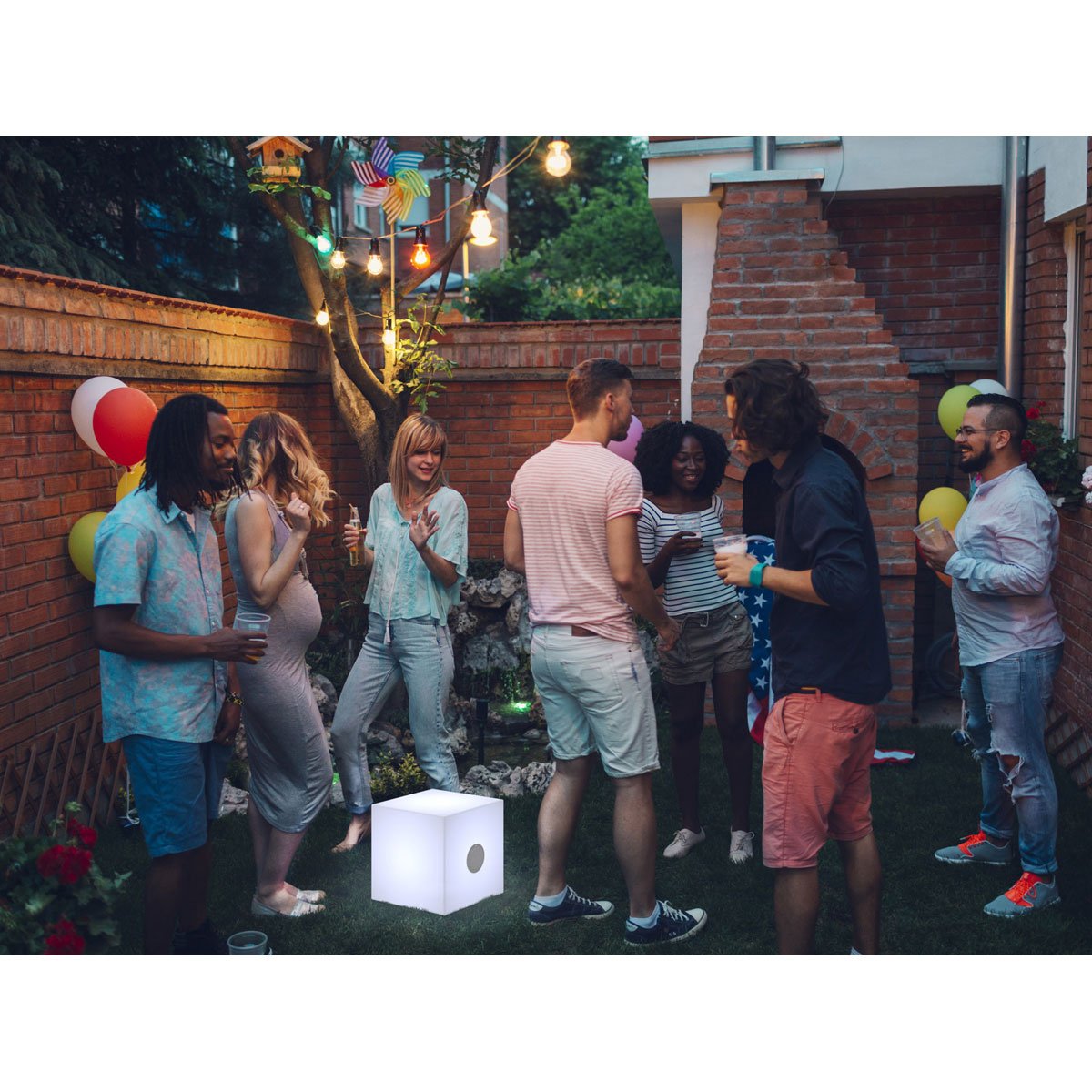Bocina Iluminada de 32 Centímetros Batería Recarga Brite Lite