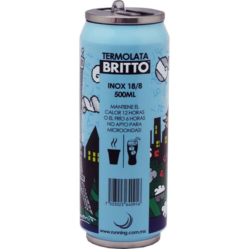 Vaso Lata Térmico Acero Inoxidable 500Ml Europa Romero Britto