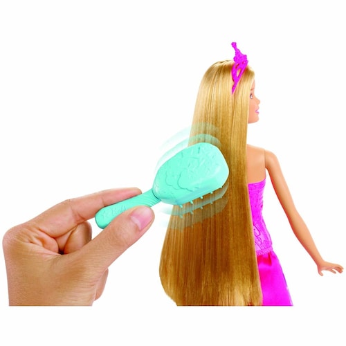 Barbie Princesa Peina Y Brilla Mattel