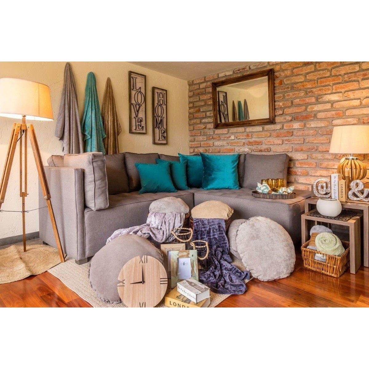 Home Nature Love Seat Winston Lino Gris