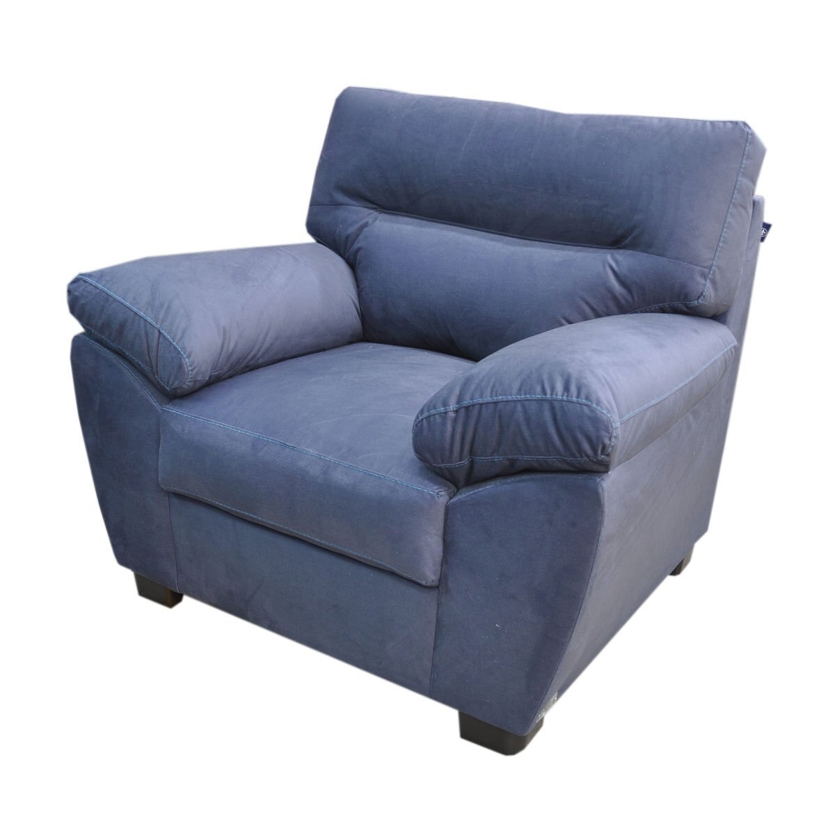 Sillón Bartra Tapiz Tela Azul Muebles Liz