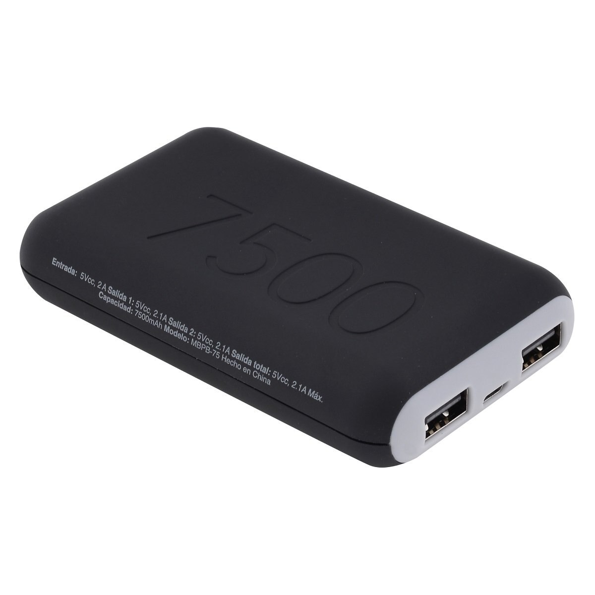 Batería Externa Traveler 7500Mah Negro Mobo