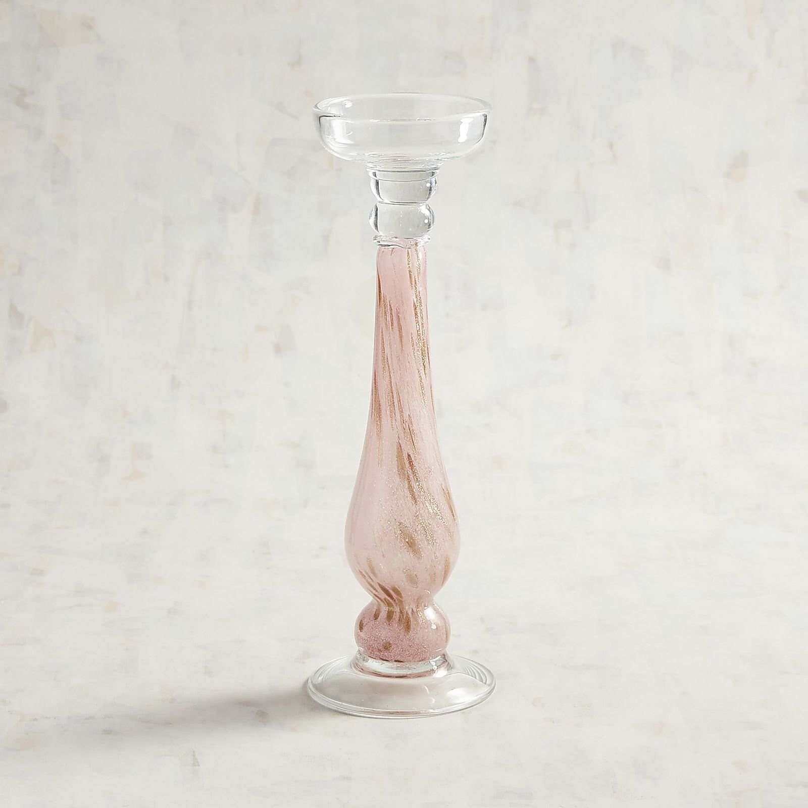 Candelero Teal Glass Pink Pier 1 Imports - Grande