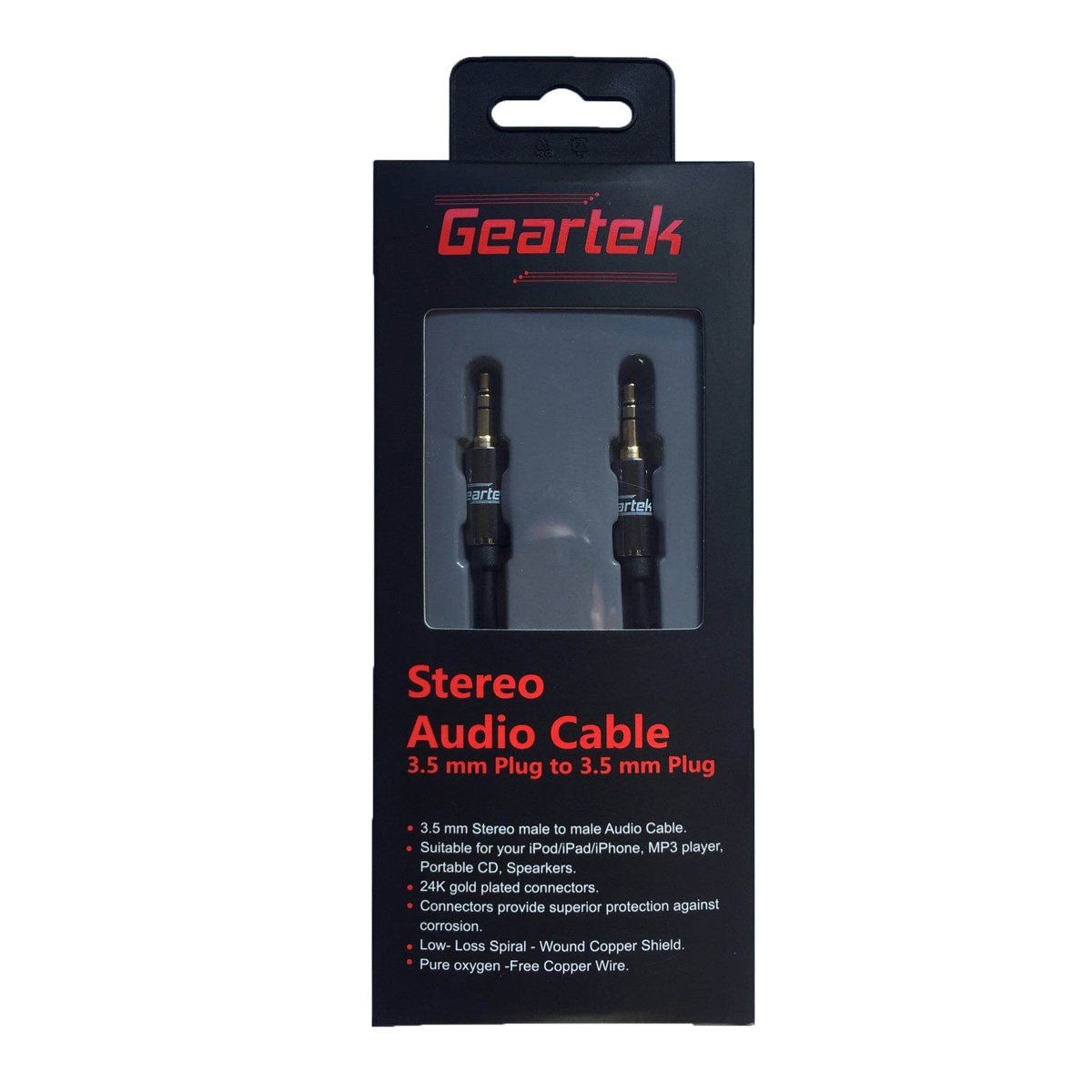 Cable de Audio Premium Plug 3.5Mm Geartek