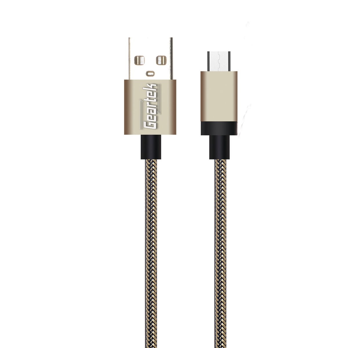 Cable Micro Usb Trenzado Negro- Dorado Geartek