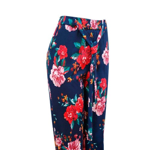 Pantalón Estampado Flores Connie Klein
