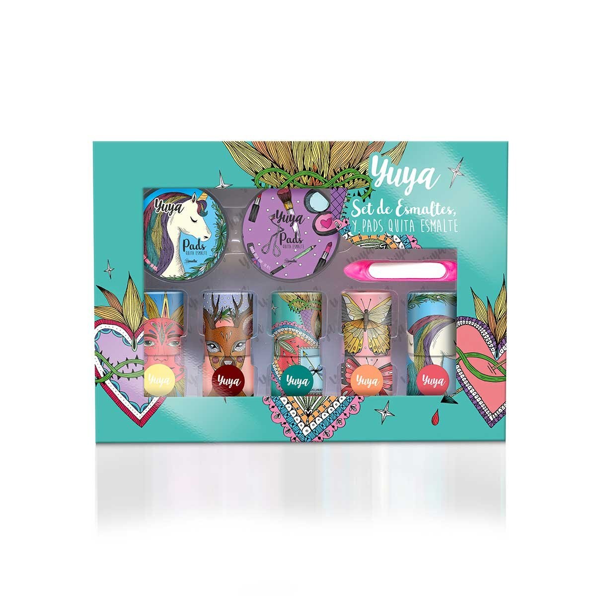 Set Yuya "enámorate" 5 Esmaltes + 2 Pads Republic Nail