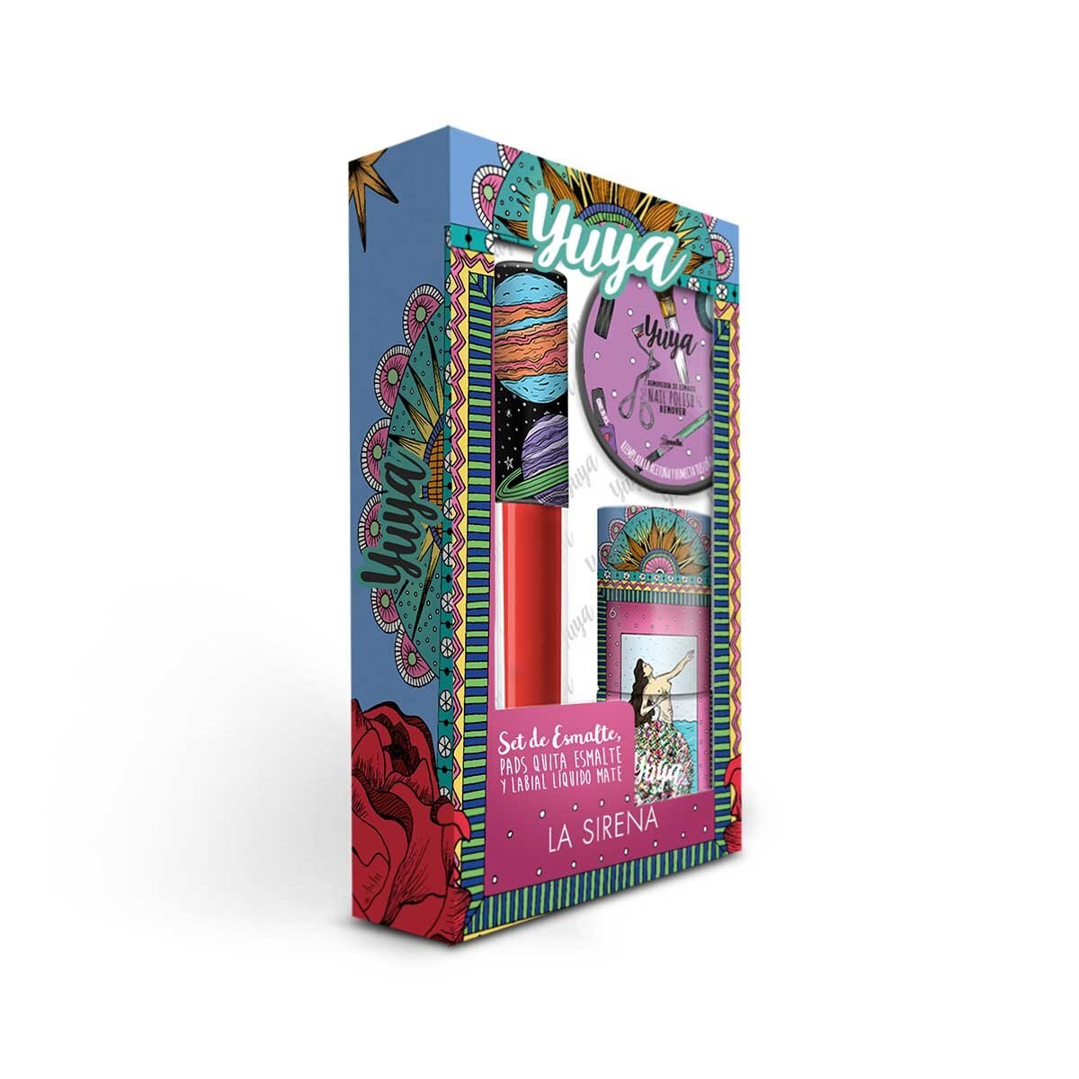 Set Yuya "la Sirena" con 1 Esmalte + 1 Labial + 1 Pad Republic Nail