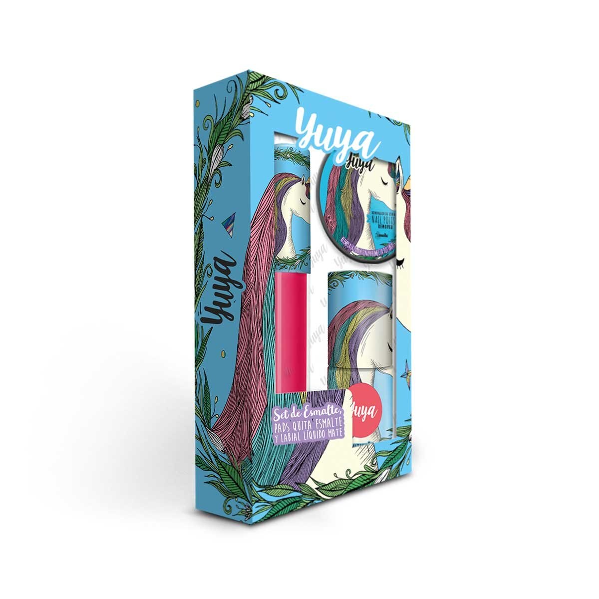 Set Yuya "me Quiero" con 1 Esmalte + 1 Labial + 1 Pad Republic Nail