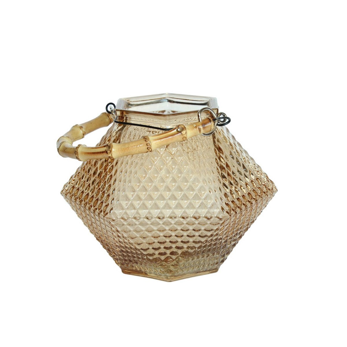 Home Nature Candelero Hexagonal de Vidrio
