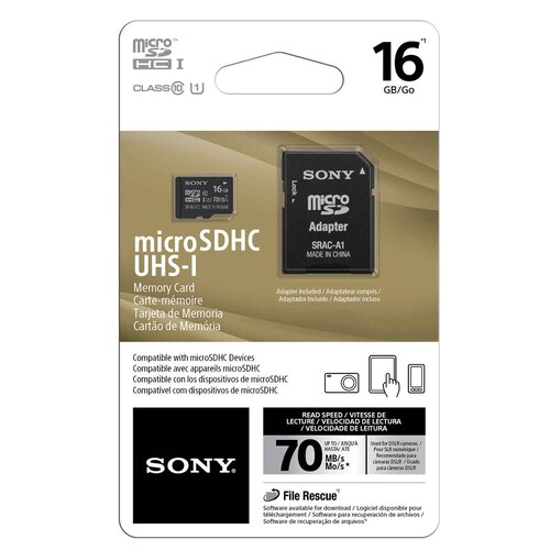 Memoria Micro Sd 16Gb Clase 10 70Mb S Sony Sr-16Uy2Atq