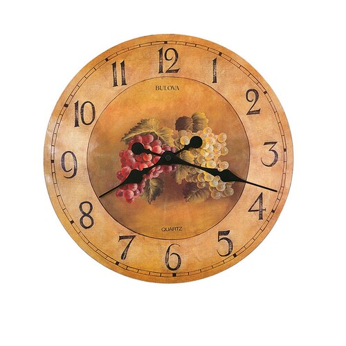 Reloj Bulova de Pared Madera Acabado Antiguo