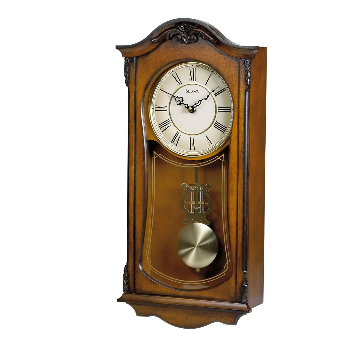 Reloj Bulova de Pared, Madera Sólida