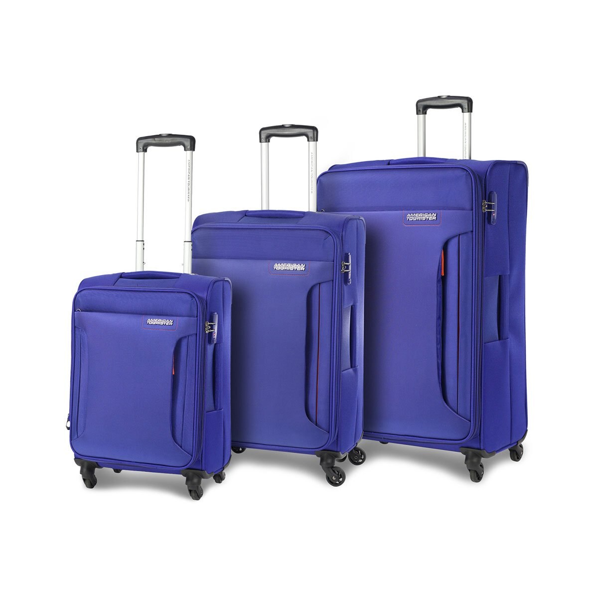 Set Troya 3 Maletas Verticales 20 25 y 29 Expandible Azul American Tourister