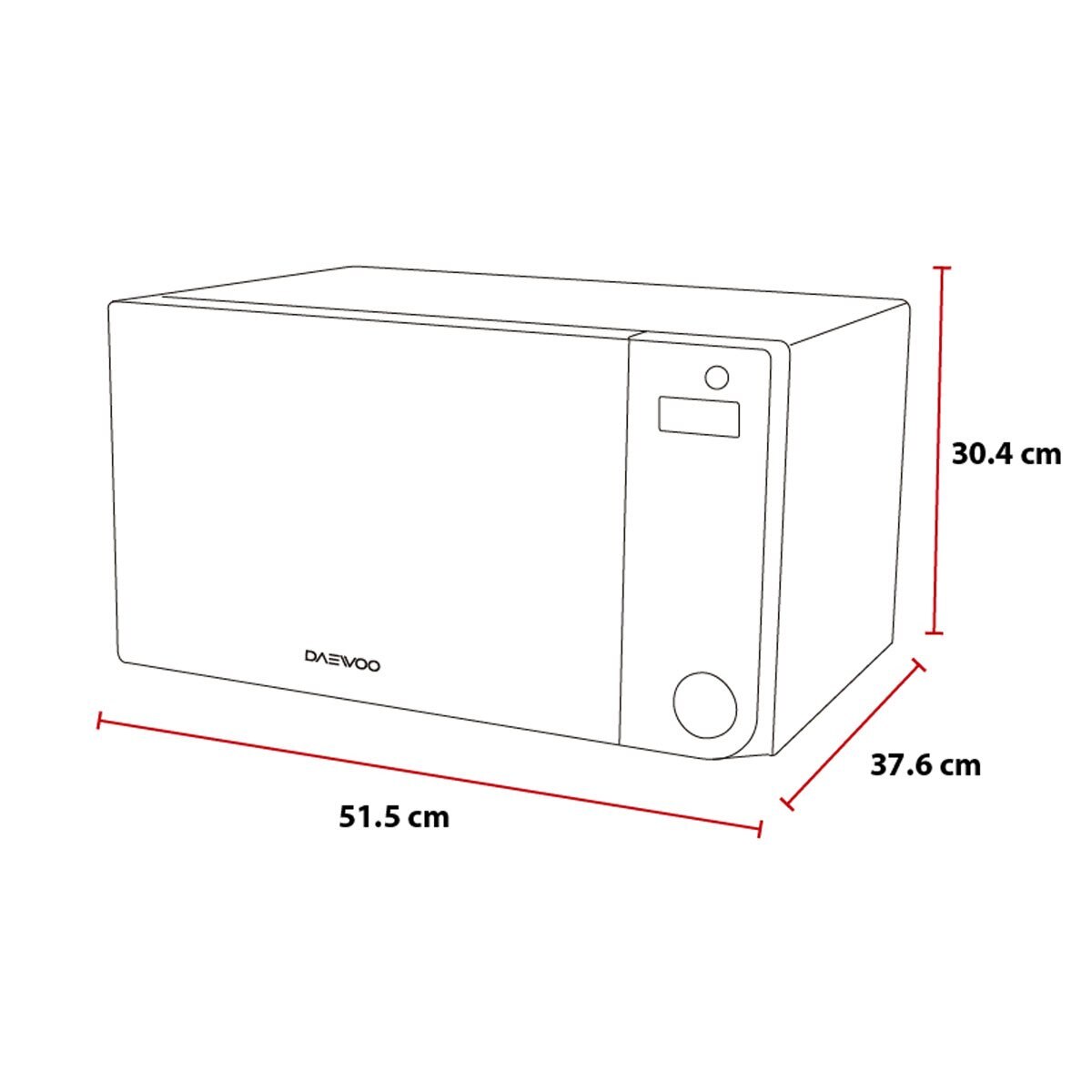 Horno de Microondas Daewoo 1.1 Pies Inox con Diseño Floral