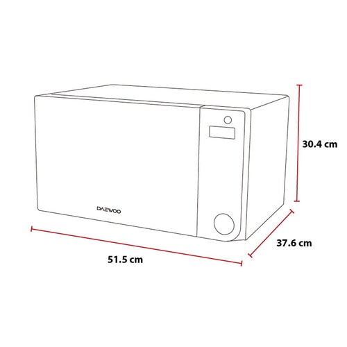 Horno de Microondas Daewoo 1.1 Pies Inox con Diseño Floral