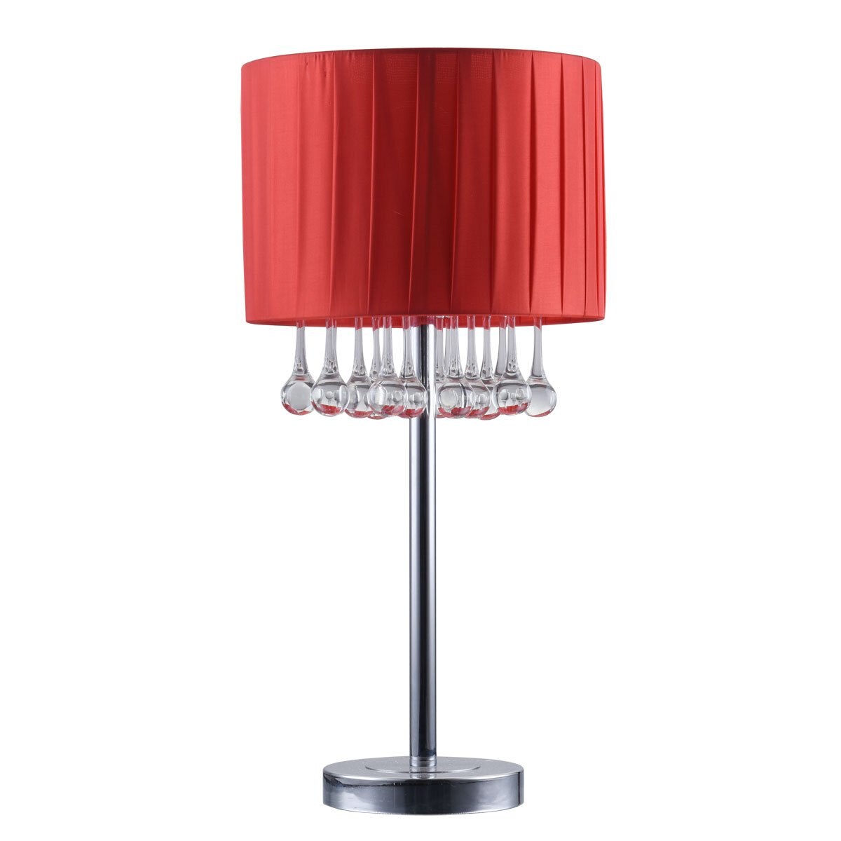 Lámpara mesa cristal roja 2 ebbs6314 litedecor Sears