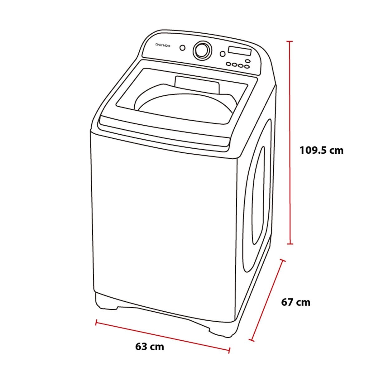 Lavadora Superior 19 Kg Daewoo Dwf-Dg1B386Cbr1