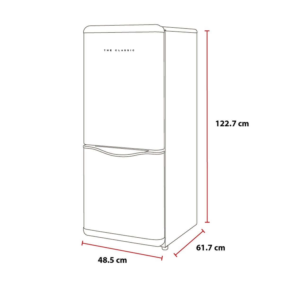 Refrigerador Combi Rojo 5P3 Tipo French Door