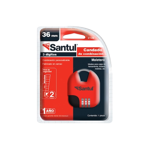 Santul Candado Maletero Redondo de Combinación 36 Mm