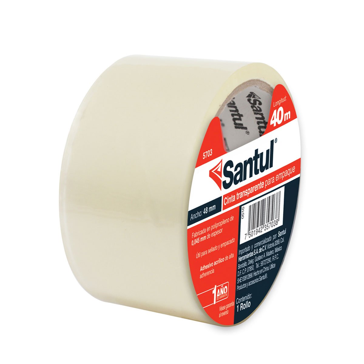 Santul 5703 Cinta Adhesivas, Transparente, 40 M