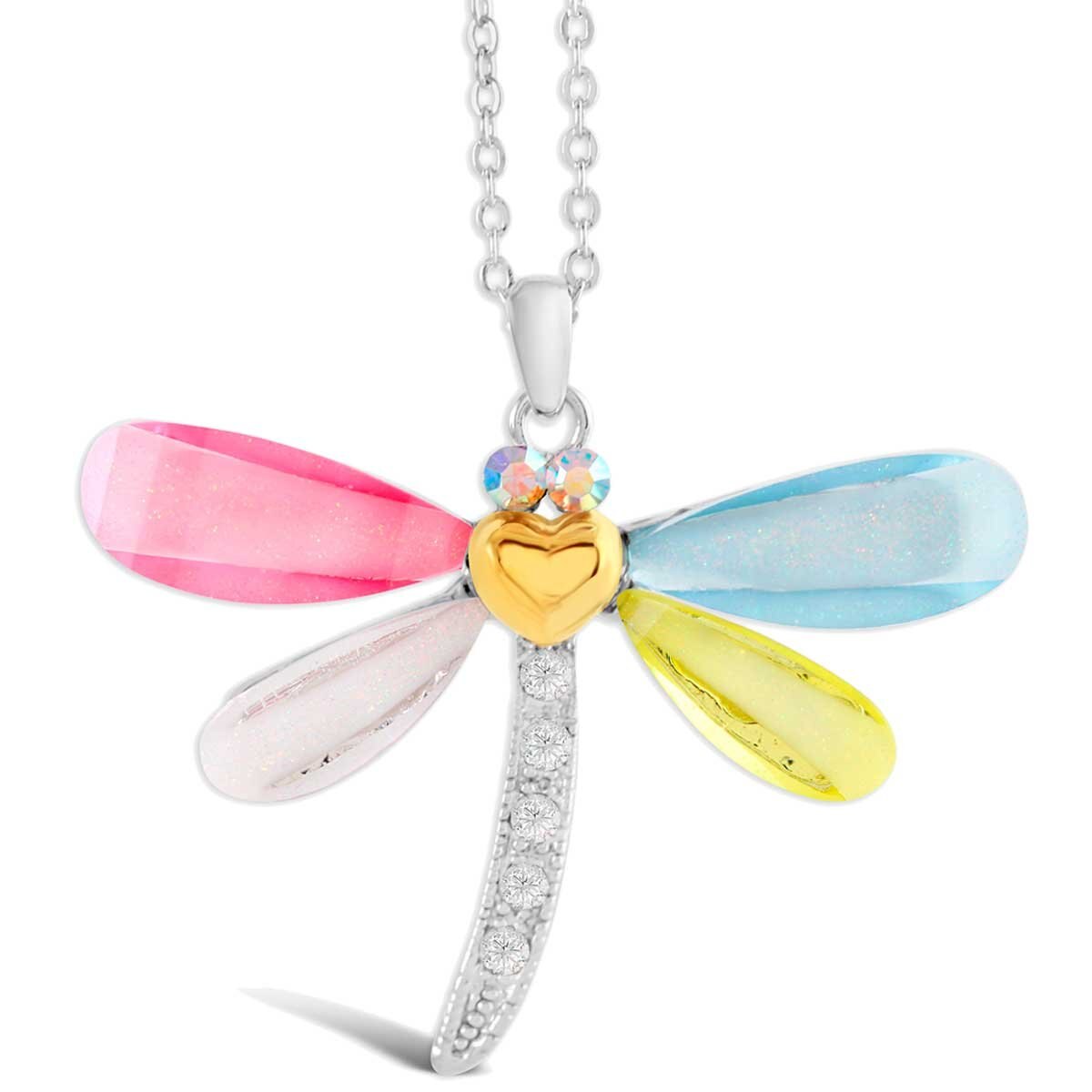 Dije Libélula Multicolor con Swarovksi Forever Crystals
