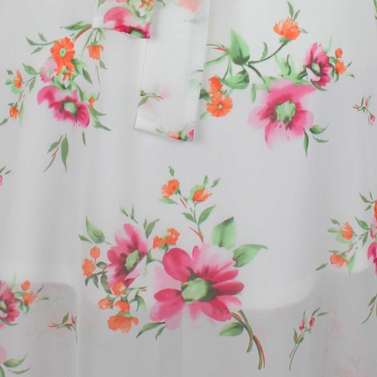 Vestido Largo Estampado Manga Larga Escote V City Femme