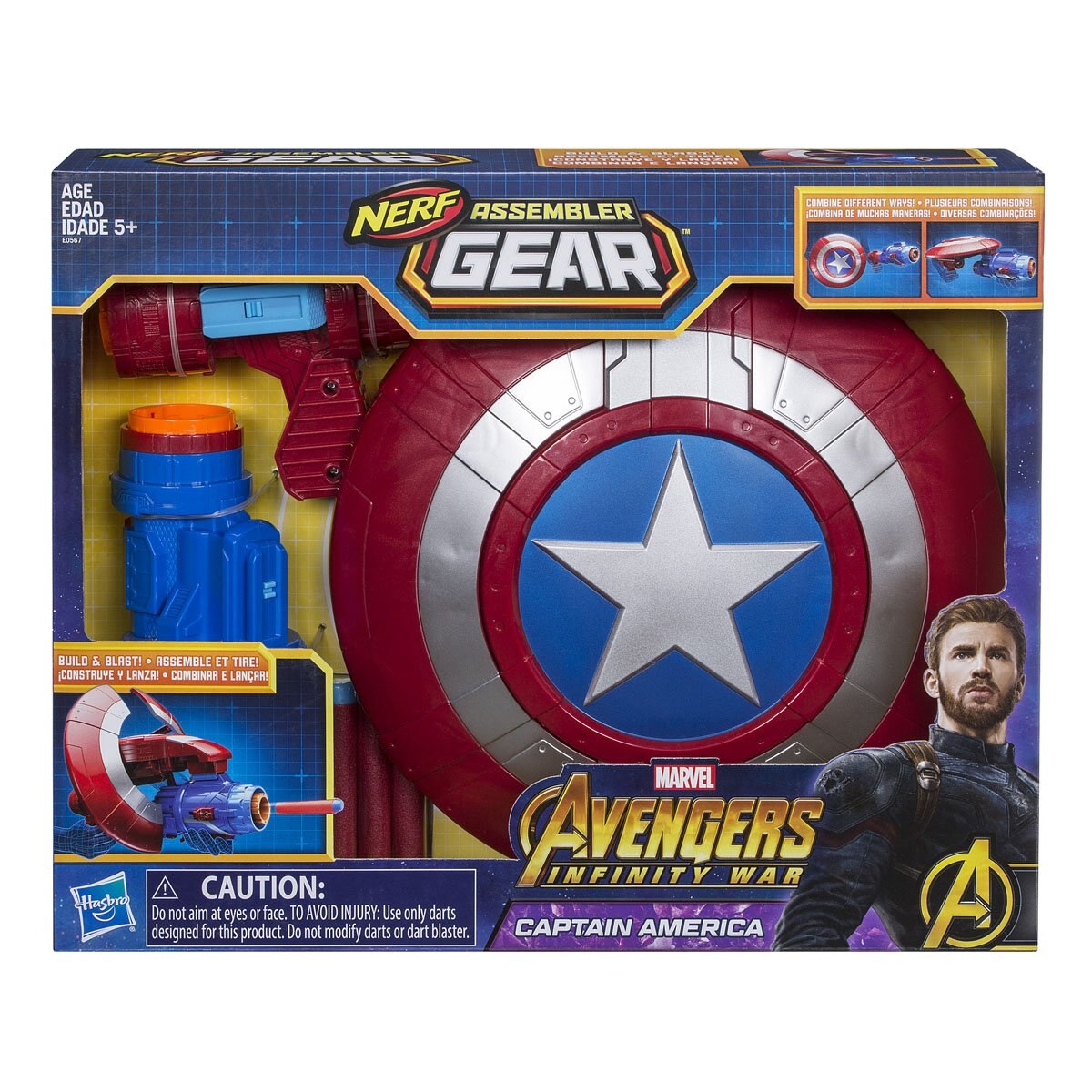 Marvel Lanzador Ensamblable Capitán América Hasbro