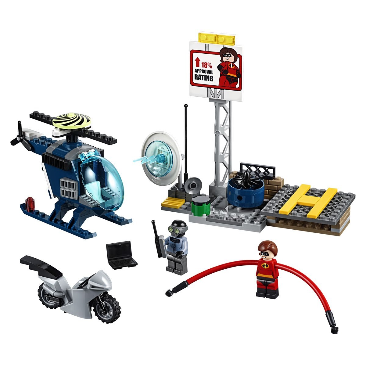 Los Increíbles Persecución por las Azoteas de Elastigirl Lego