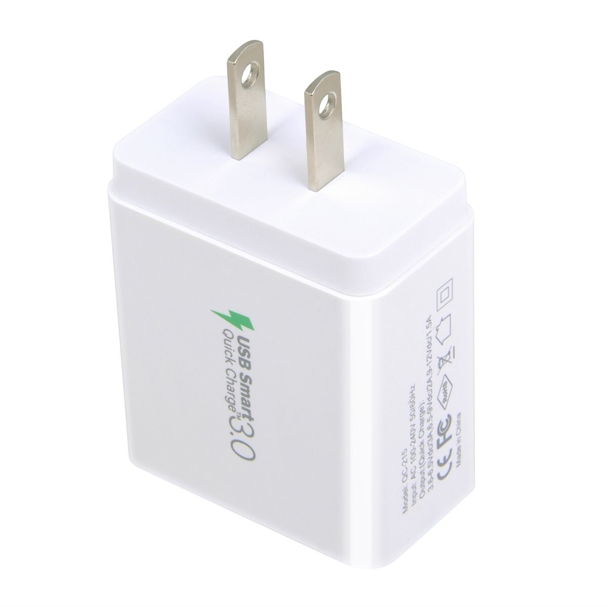 Cargador Pared Simple Usb Qc3.0 Blanco Geartek
