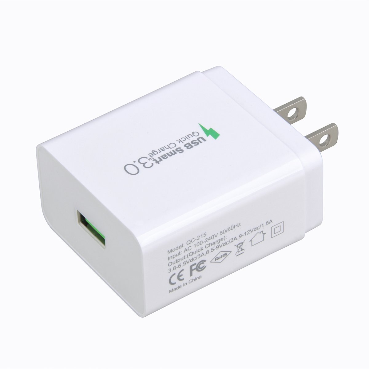 Cargador Pared Simple Usb Qc3.0 Blanco Geartek
