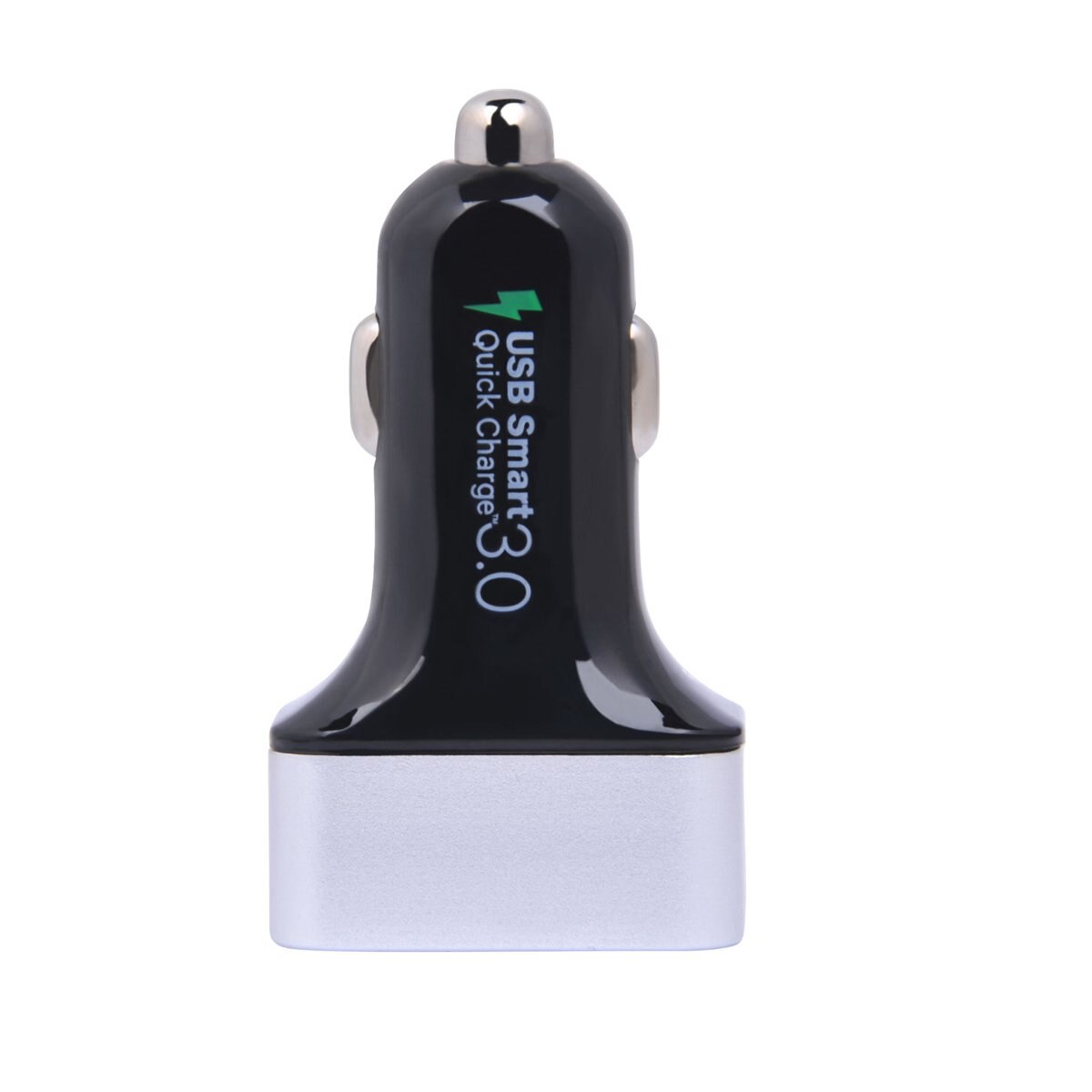 Cargador Auto Qc3.0 con 2 Ptos Usb+Type-C Negro Geartek