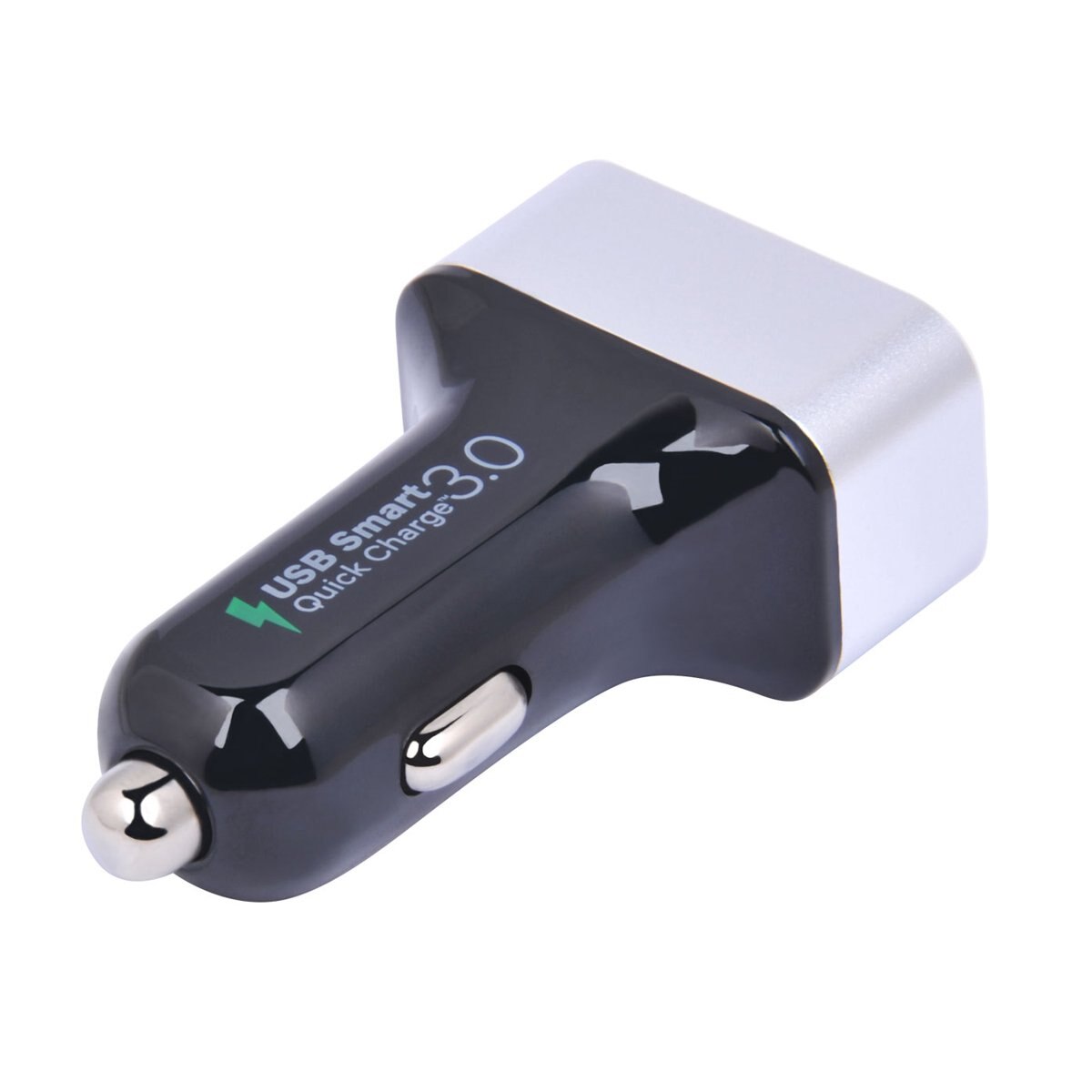Cargador Auto Qc3.0 con 2 Ptos Usb+Type-C Negro Geartek