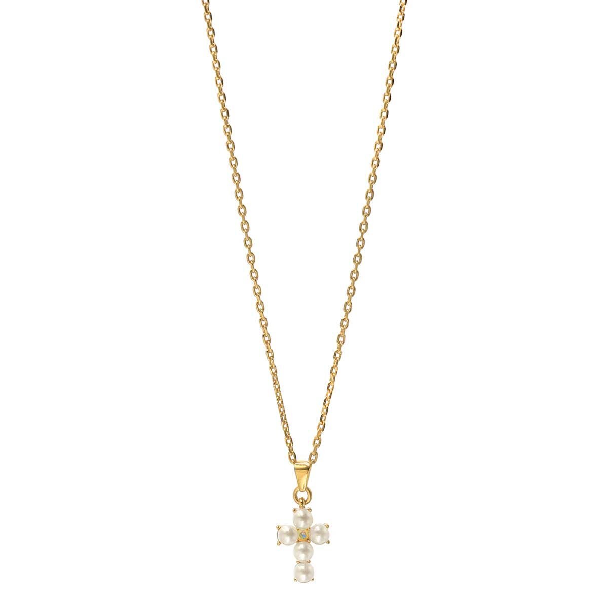 Dije de Cruz en Acabado Dorado Joyería Religiosa