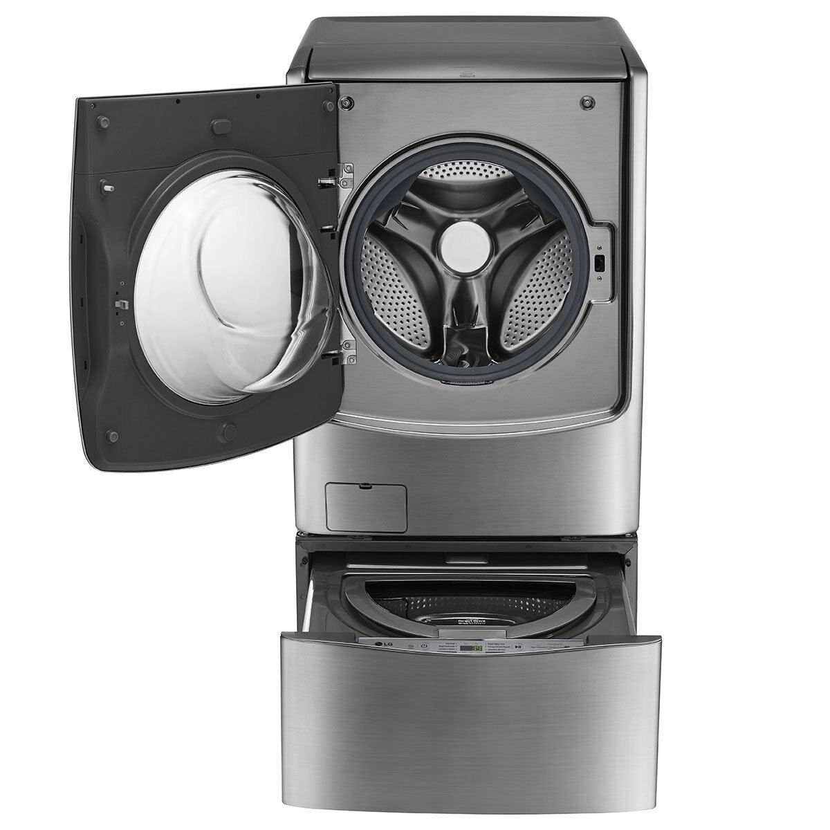 Lavadora Lg Doble Carga Twinwash 22+3.5 Kg Steel Wm5000Hva