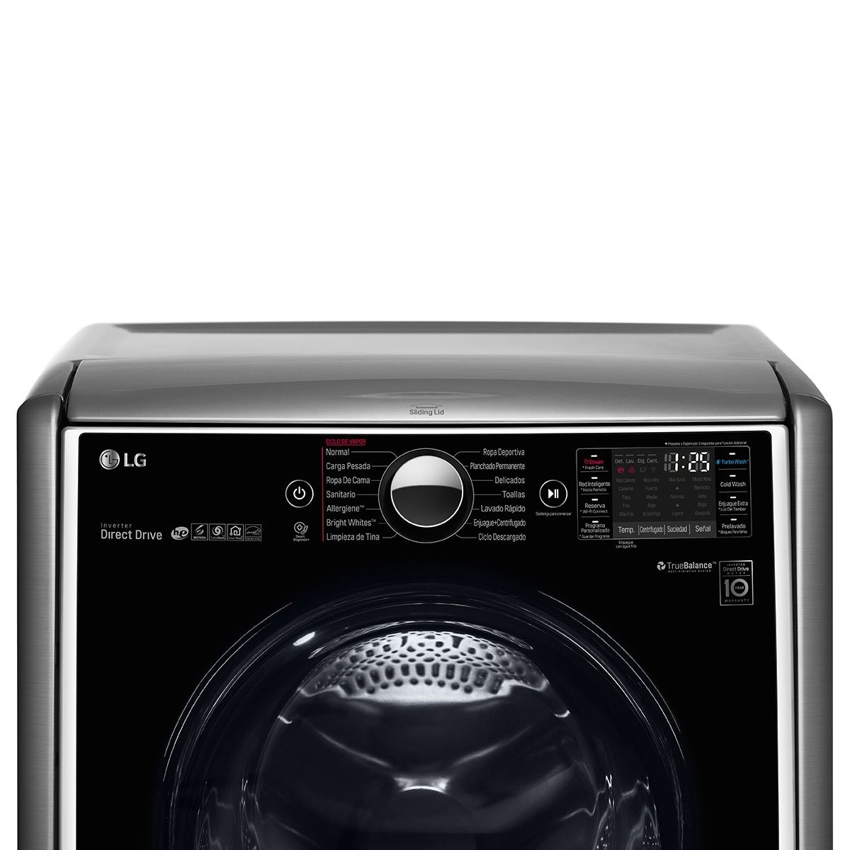 Lavadora Lg Doble Carga Twinwash 22+3.5 Kg Steel Wm5000Hva