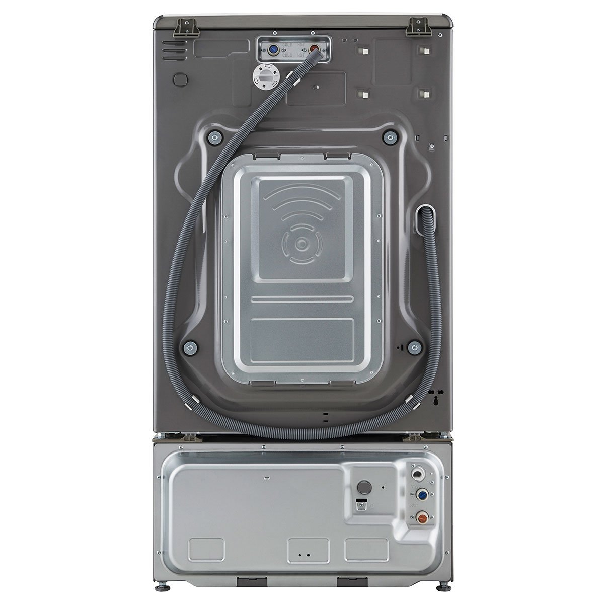 Lavadora Lg Doble Carga Twinwash 22+3.5 Kg Steel Wm5000Hva