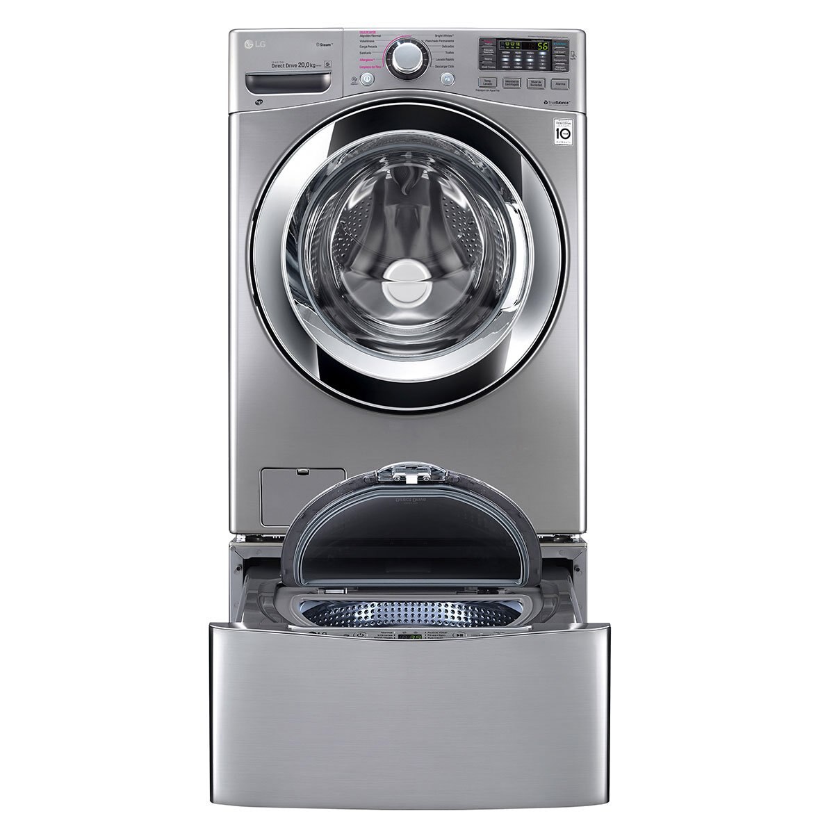 Lavadora Frontal 20 Kg Compatible con Twinwash de 3.5Kg Lg