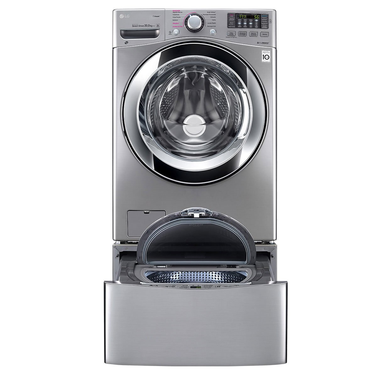 Lavasecadora Lg Doble Carga Twinwash 20+3.5 Kg Steel Wd20Vvs6