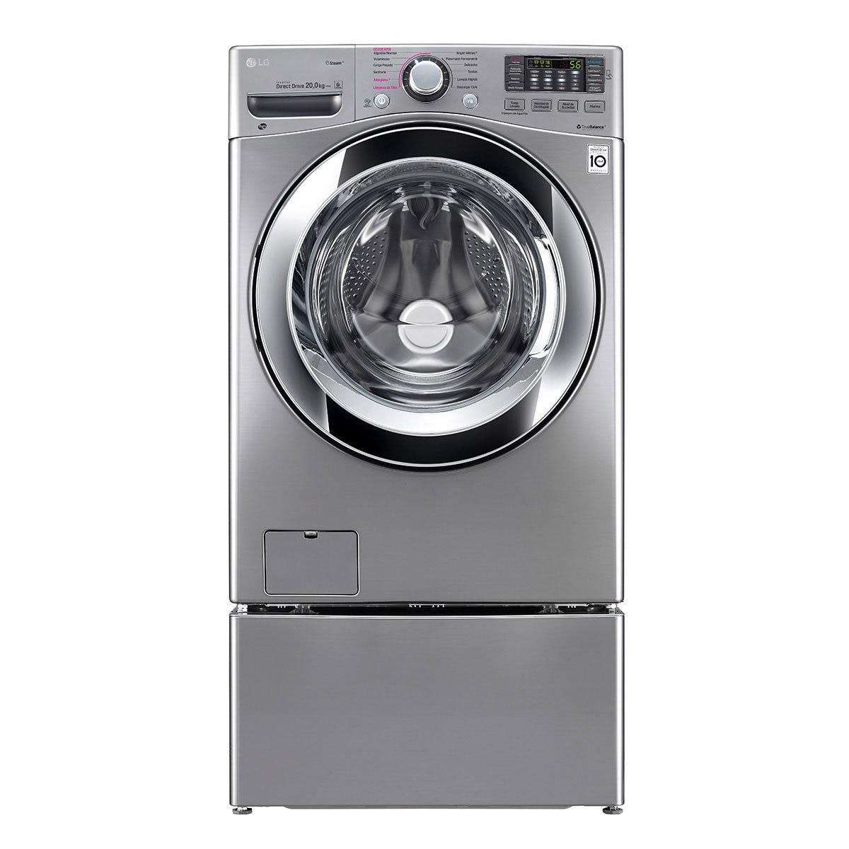Lavasecadora Lg Doble Carga Twinwash 20+3.5 Kg Steel Wd20Vvs6