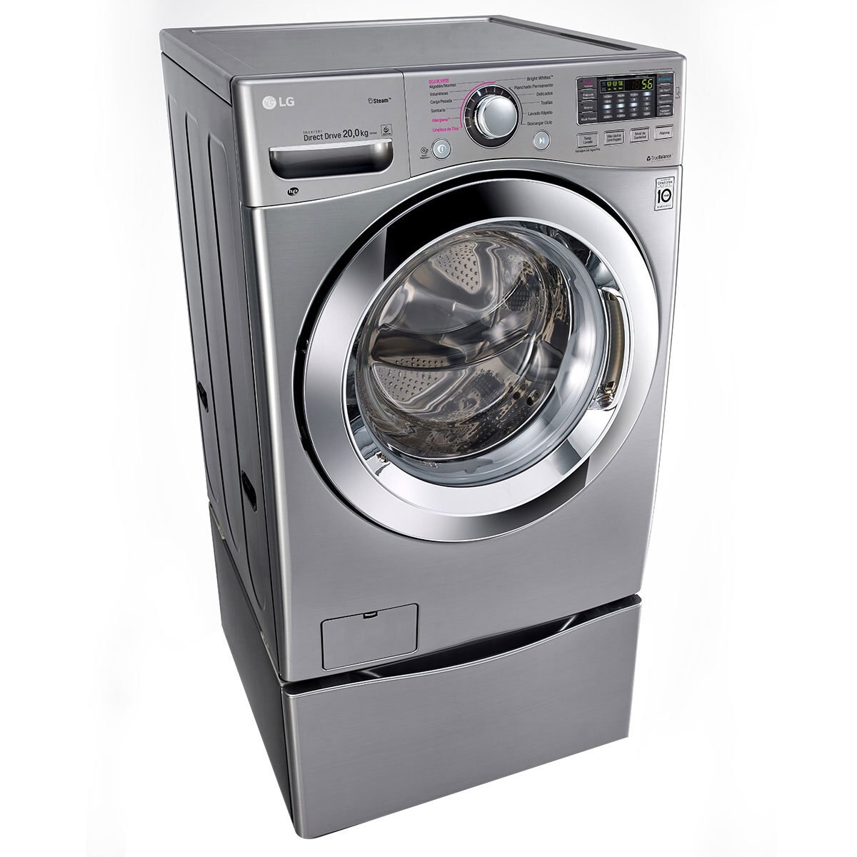 Lavasecadora Lg Doble Carga Twinwash 20+3.5 Kg Steel Wd20Vvs6
