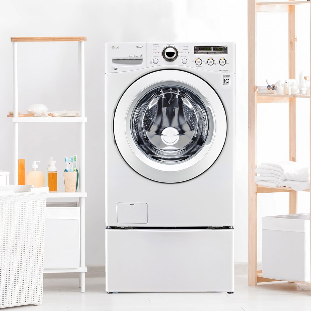 Lavasecadora Doble Carga Twinwash 18+3.5 Kg Blanca Lg